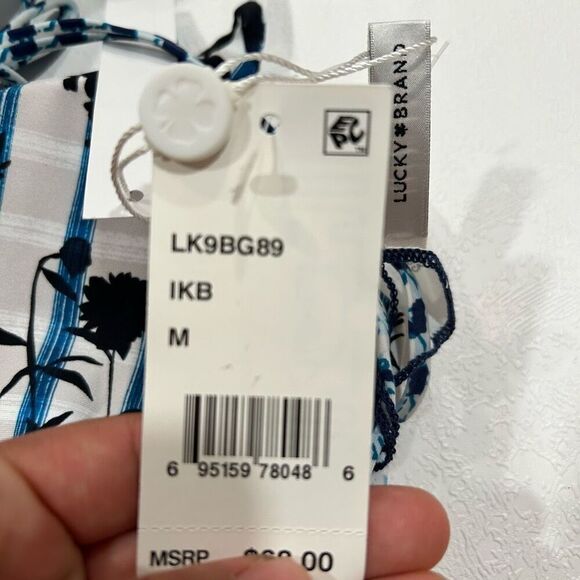 NWT Reversible Lucky Brand Bath suit top size M - Picture 7 of 7